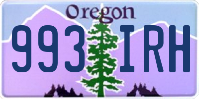 OR license plate 993IRH