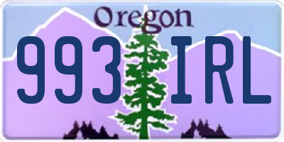 OR license plate 993IRL