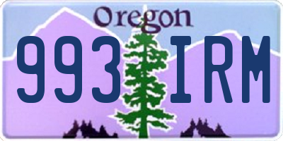 OR license plate 993IRM