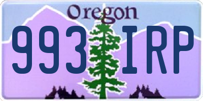 OR license plate 993IRP