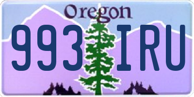 OR license plate 993IRU