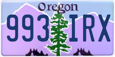 OR license plate 993IRX