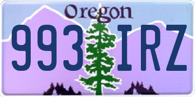 OR license plate 993IRZ