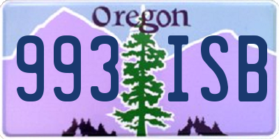 OR license plate 993ISB