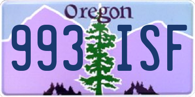 OR license plate 993ISF