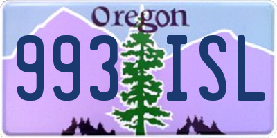 OR license plate 993ISL