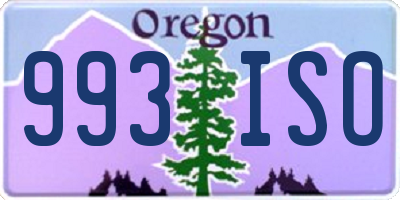 OR license plate 993ISO