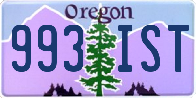 OR license plate 993IST