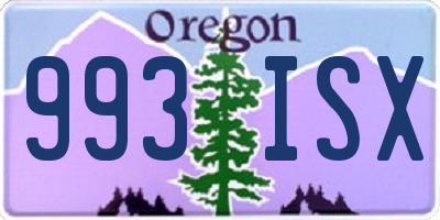 OR license plate 993ISX