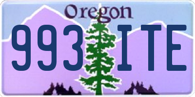 OR license plate 993ITE