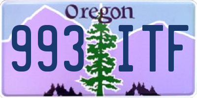 OR license plate 993ITF