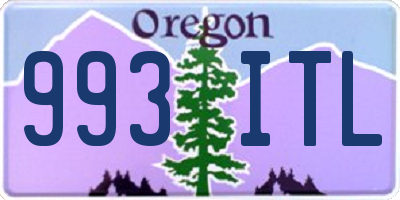 OR license plate 993ITL