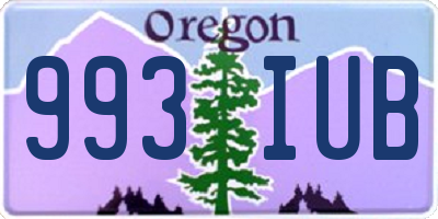 OR license plate 993IUB