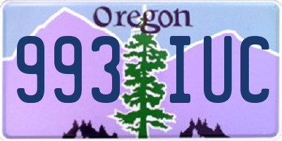 OR license plate 993IUC