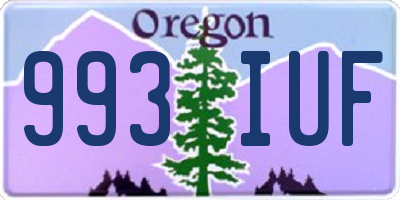 OR license plate 993IUF