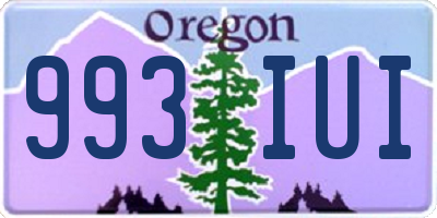 OR license plate 993IUI