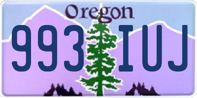 OR license plate 993IUJ