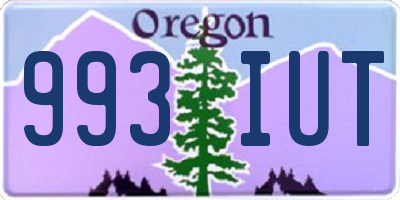 OR license plate 993IUT