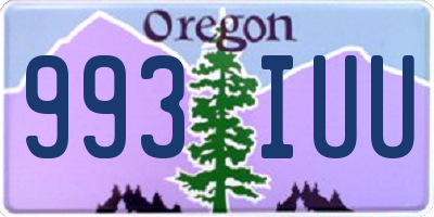 OR license plate 993IUU