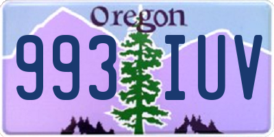 OR license plate 993IUV