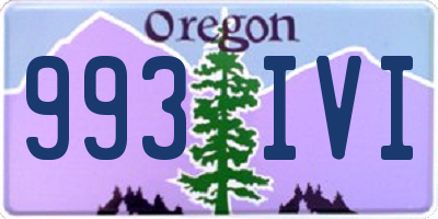 OR license plate 993IVI