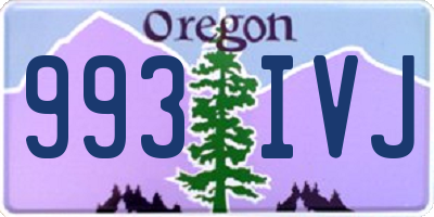 OR license plate 993IVJ