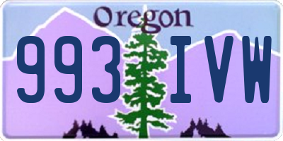 OR license plate 993IVW