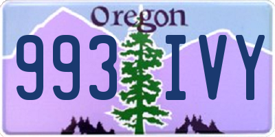 OR license plate 993IVY