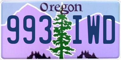 OR license plate 993IWD