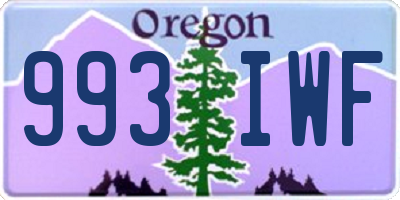 OR license plate 993IWF
