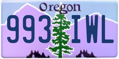 OR license plate 993IWL