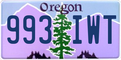 OR license plate 993IWT