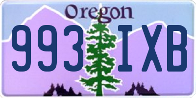 OR license plate 993IXB