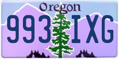 OR license plate 993IXG