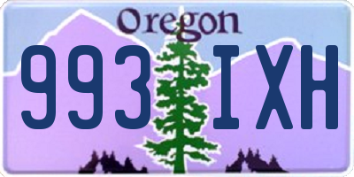 OR license plate 993IXH