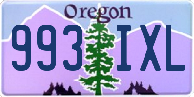 OR license plate 993IXL