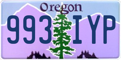 OR license plate 993IYP