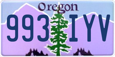OR license plate 993IYV