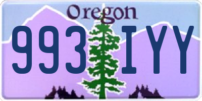 OR license plate 993IYY