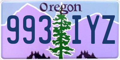 OR license plate 993IYZ