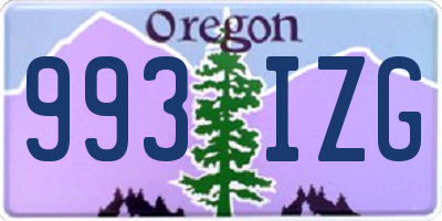 OR license plate 993IZG