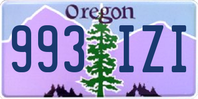 OR license plate 993IZI