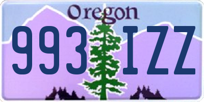 OR license plate 993IZZ