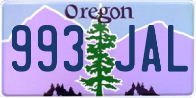 OR license plate 993JAL