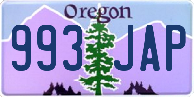 OR license plate 993JAP