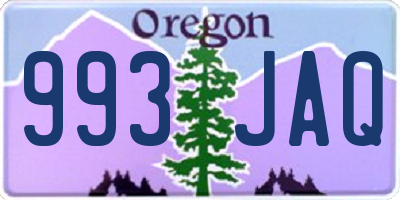 OR license plate 993JAQ