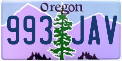 OR license plate 993JAV