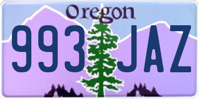 OR license plate 993JAZ