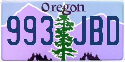 OR license plate 993JBD