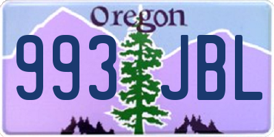 OR license plate 993JBL